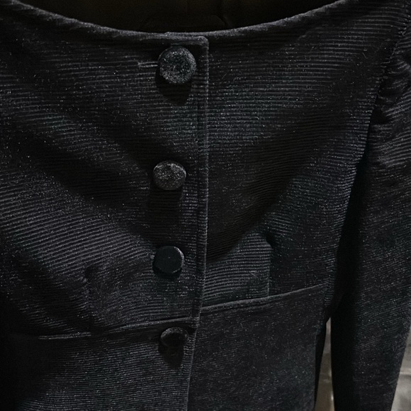 Emporio Armani black blazer. Boat neck button down. - Picture 2 of 4